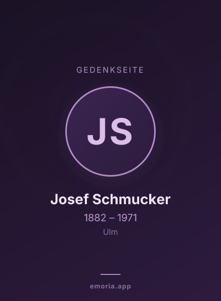 Gedenkportrait von Josef Schmucker