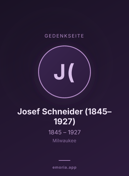 Gedenkportrait von Josef Schneider (1845–1927)