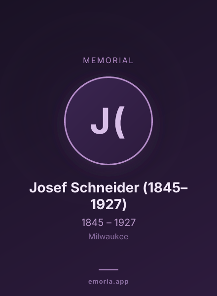 Memorial portrait of Josef Schneider (1845–1927)