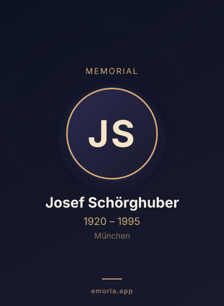 Memorial portrait of Josef Schörghuber