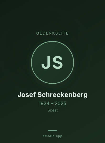 Gedenkportrait von Josef Schreckenberg
