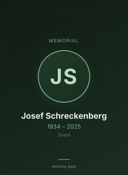 Memorial portrait of Josef Schreckenberg