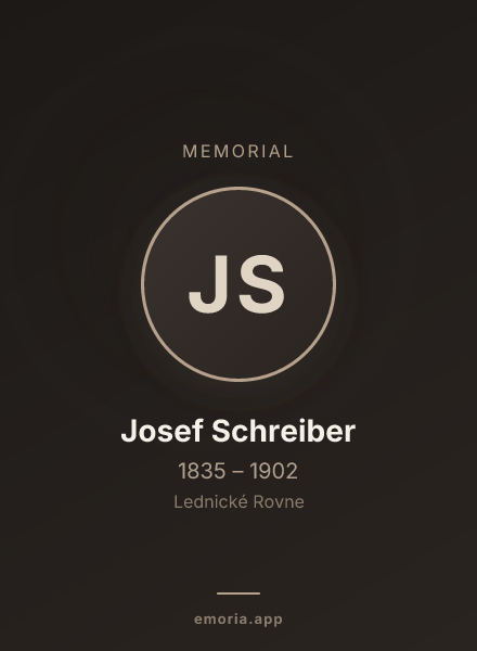 Memorial portrait of Josef Schreiber