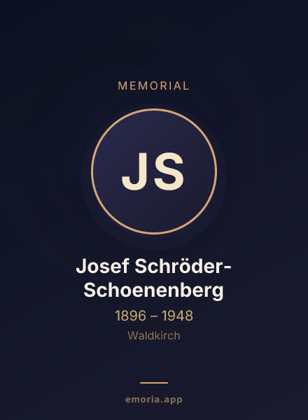 Memorial portrait of Josef Schröder-Schoenenberg