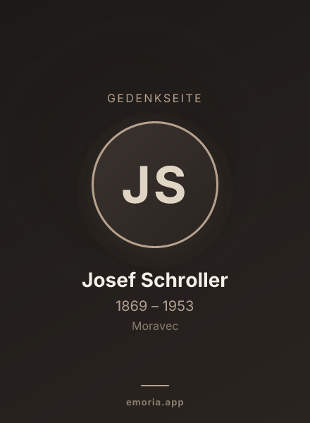 Gedenkportrait von Josef Schroller