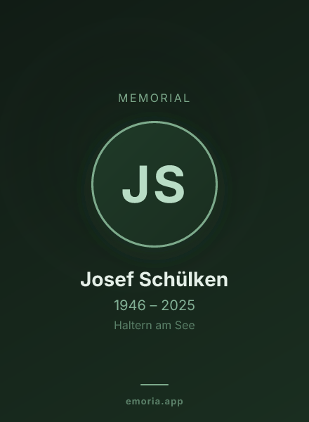 Memorial portrait of Josef Schülken