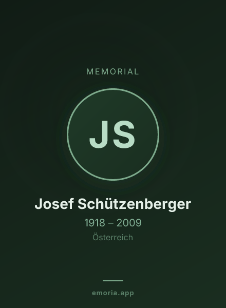 Memorial portrait of Josef Schützenberger