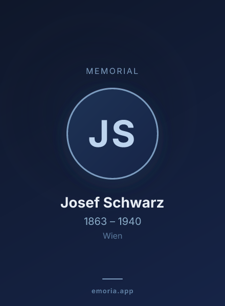 Memorial portrait of Josef Schwarz