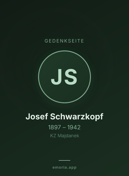 Gedenkportrait von Josef Schwarzkopf