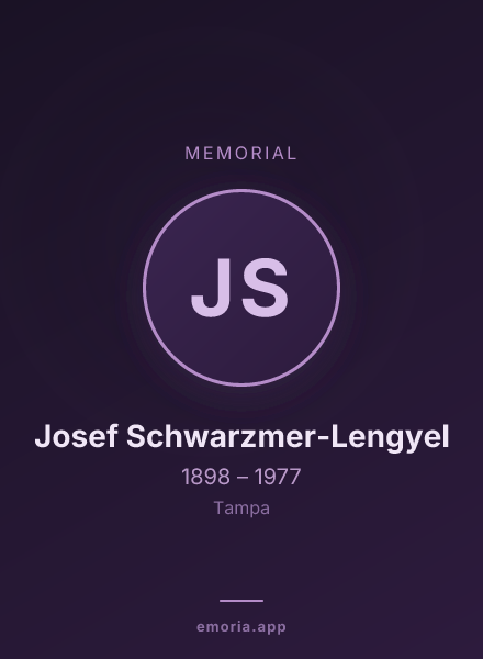 Memorial portrait of Josef Schwarzmer-Lengyel