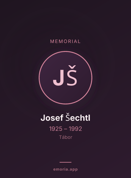Memorial portrait of Josef Šechtl