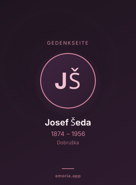 Gedenkportrait von Josef Šeda