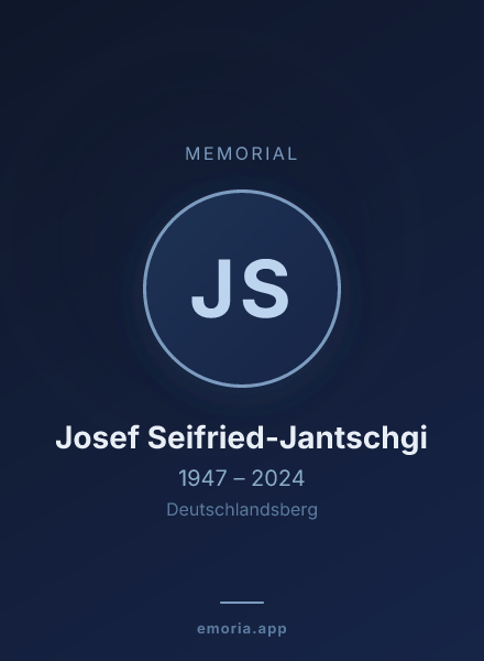 Memorial portrait of Josef Seifried-Jantschgi