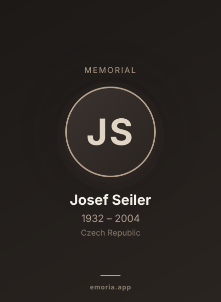 Memorial portrait of Josef Seiler
