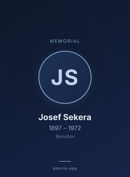 Memorial portrait of Josef Sekera