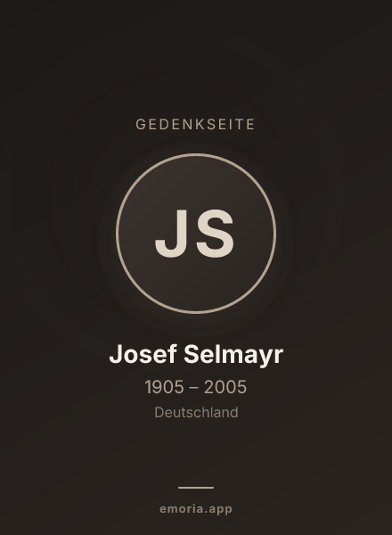 Gedenkportrait von Josef Selmayr