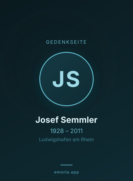 Gedenkportrait von Josef Semmler