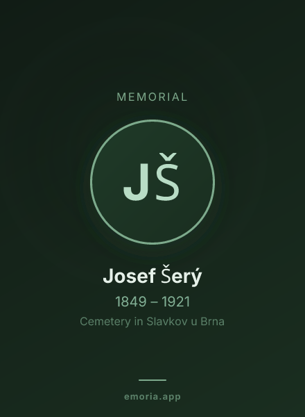 Memorial portrait of Josef Šerý