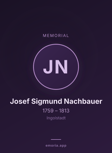 Memorial portrait of Josef Sigmund Nachbauer