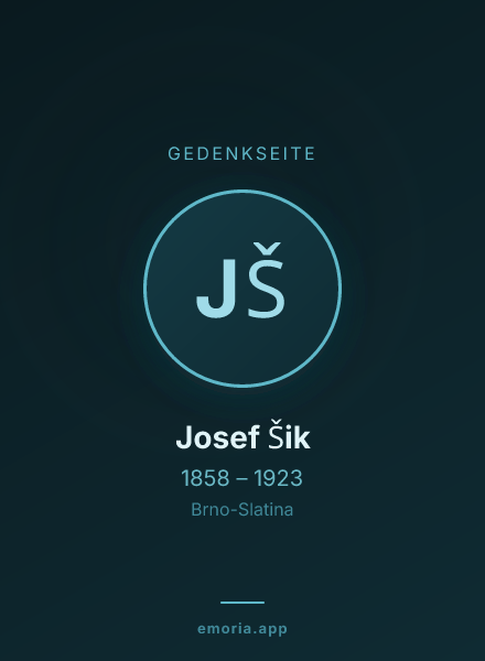 Gedenkportrait von Josef Šik