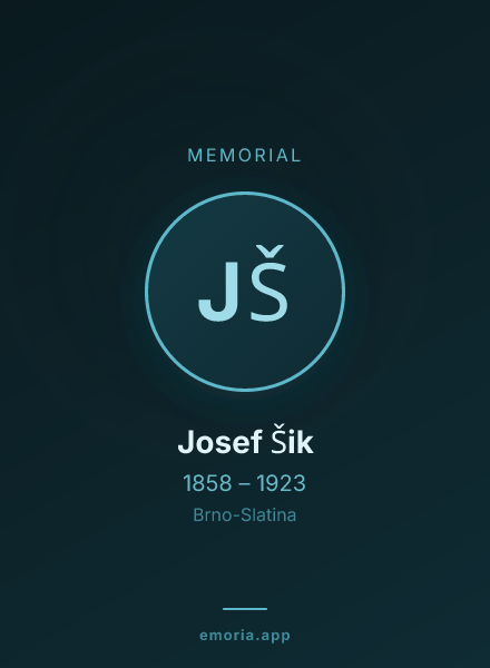 Memorial portrait of Josef Šik