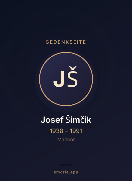Gedenkportrait von Josef Šimčik
