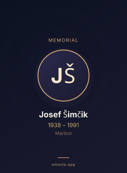 Memorial portrait of Josef Šimčik