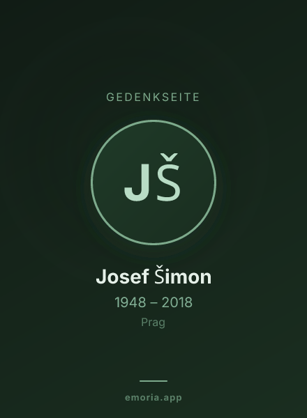 Gedenkportrait von Josef Šimon