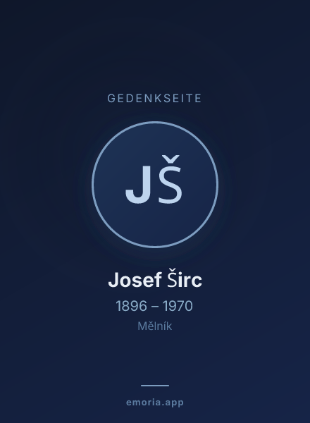Gedenkportrait von Josef Širc