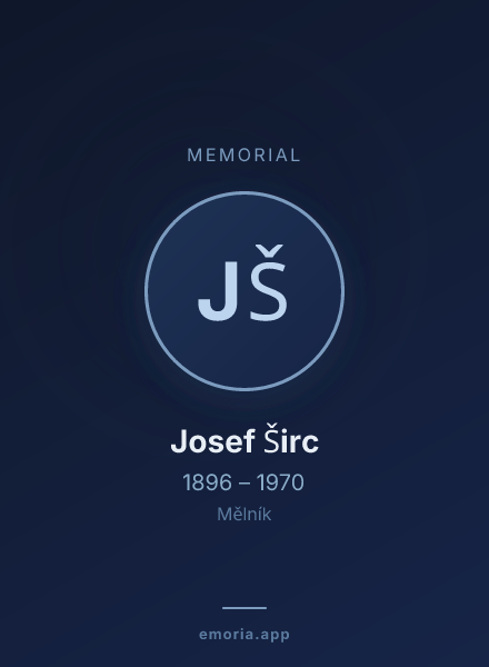 Memorial portrait of Josef Širc
