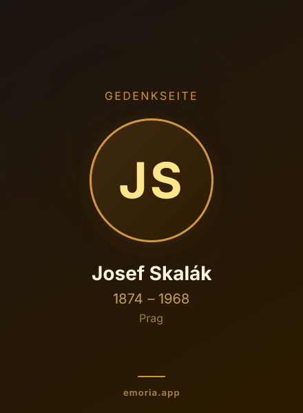 Gedenkportrait von Josef Skalák