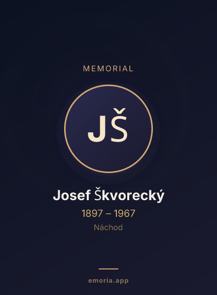 Memorial portrait of Josef Škvorecký