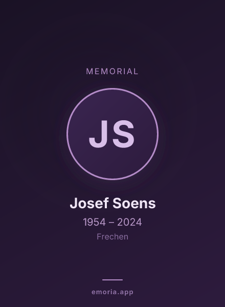 Memorial portrait of Josef Soens