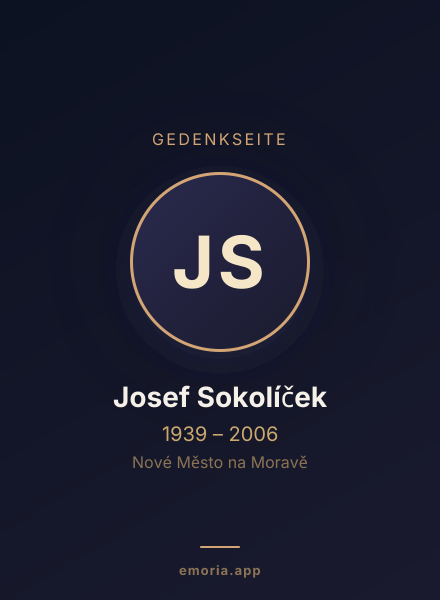 Gedenkportrait von Josef Sokolíček
