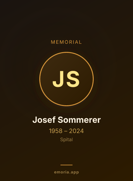 Memorial portrait of Josef Sommerer