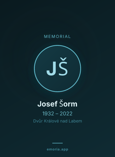 Memorial portrait of Josef Šorm