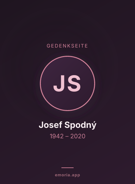 Gedenkportrait von Josef Spodný