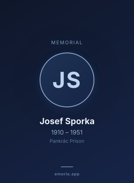 Memorial portrait of Josef Sporka