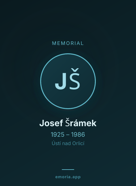 Memorial portrait of Josef Šrámek