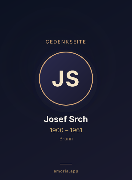 Gedenkportrait von Josef Srch