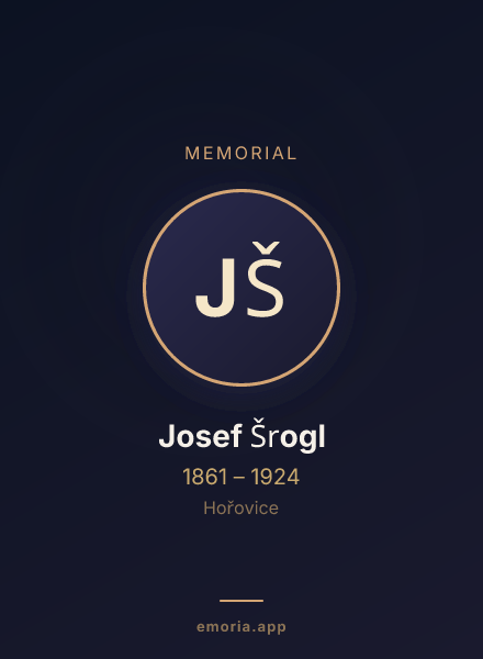 Memorial portrait of Josef Šrogl