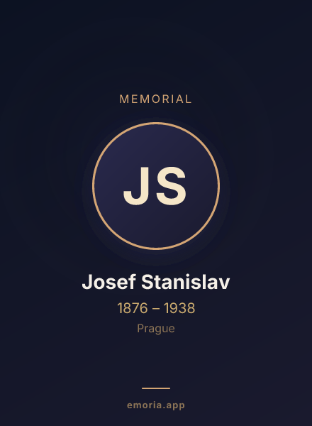 Memorial portrait of Josef Stanislav