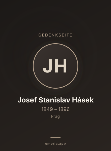 Gedenkportrait von Josef Stanislav Hásek