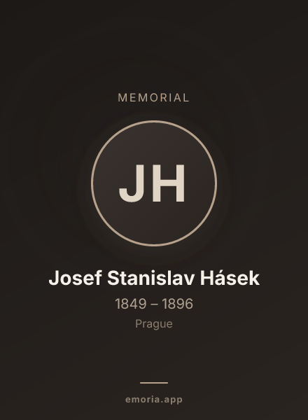 Memorial portrait of Josef Stanislav Hásek