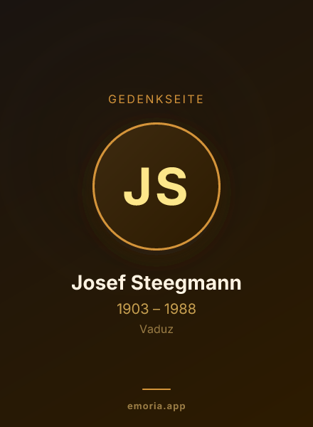 Gedenkportrait von Josef Steegmann