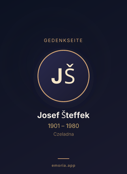 Gedenkportrait von Josef Šteffek