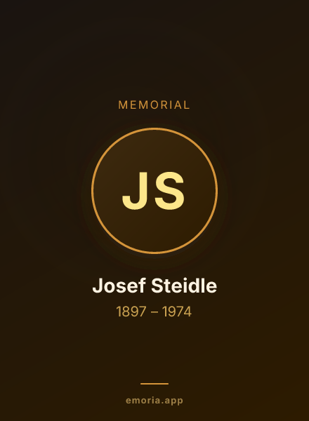 Memorial portrait of Josef Steidle