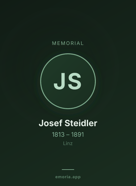 Memorial portrait of Josef Steidler