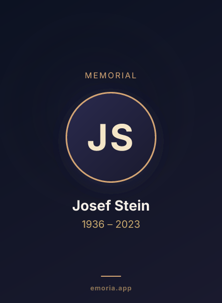 Memorial portrait of Josef Stein