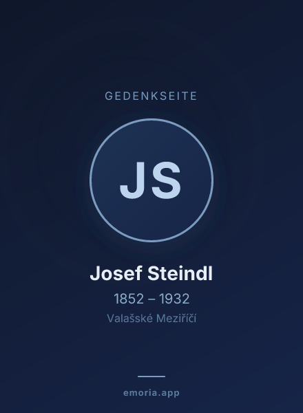 Gedenkportrait von Josef Steindl